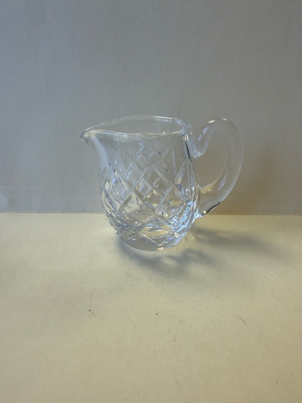 Vintage Waterford Lismore Crystal Diamond Cut Mini Creamer.